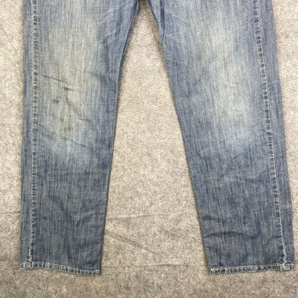 Levi 569 Jeans Men's 34x32 Blue Straight Leg Light Wash Classic Denim Baggy - Picture 3 of 10